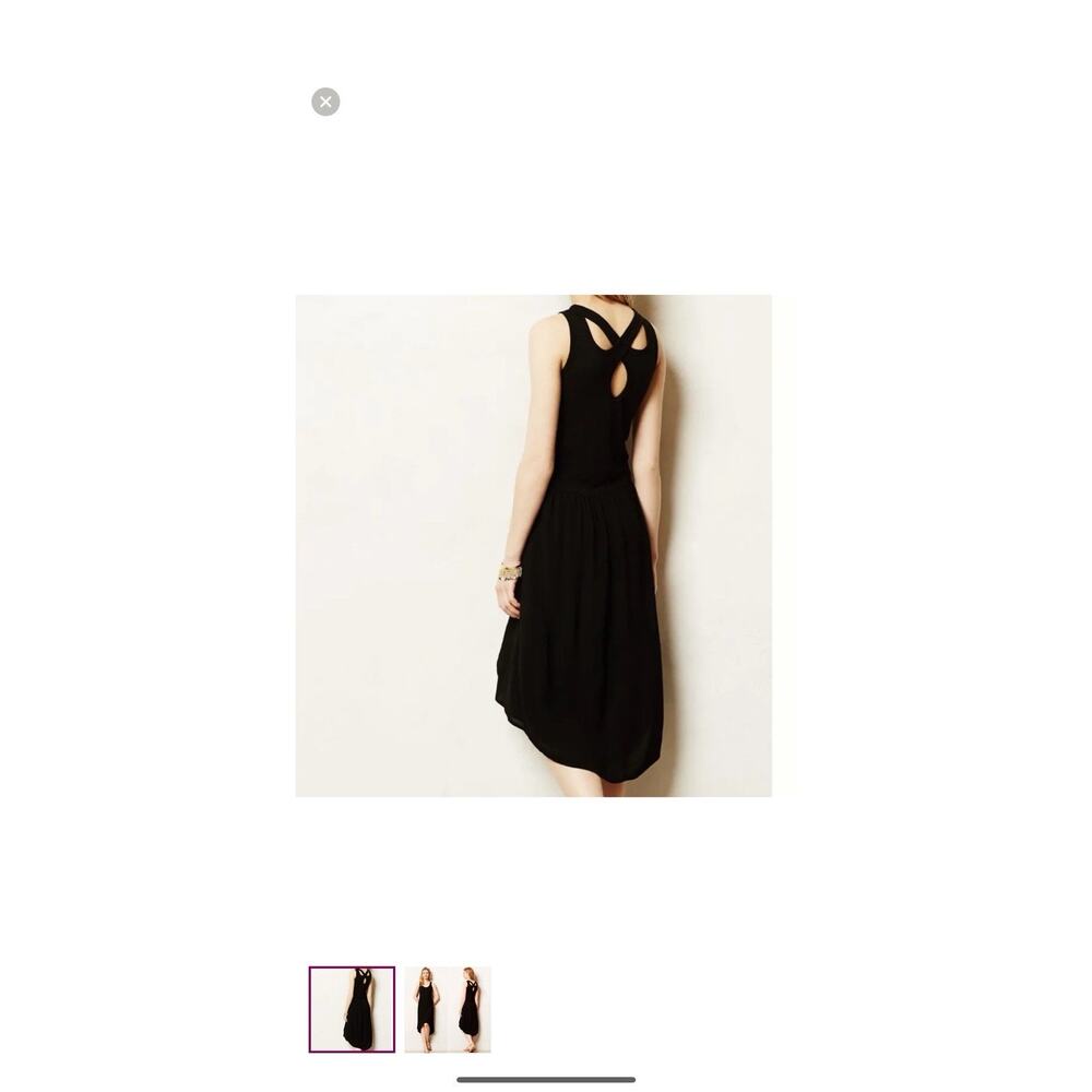 Anthropologie Left Of Center‎ Tulipan Dress Black Size XS